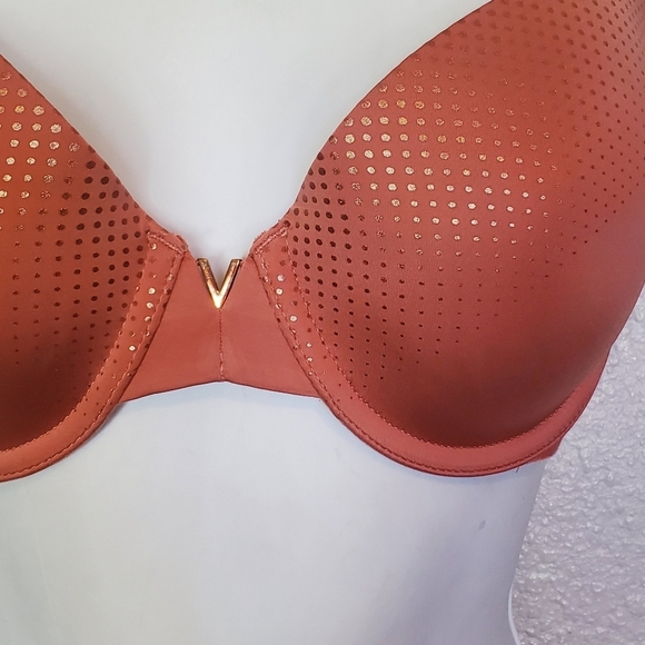 32D Victoria's Secret Lined Perfect Cover Seamless Bra in Canyon Rose - Picture 2 of 7